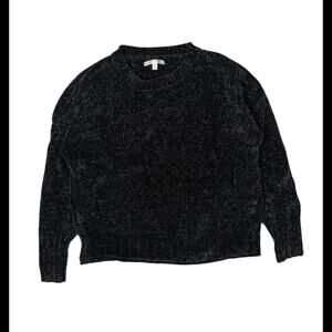 Black chenille sweater